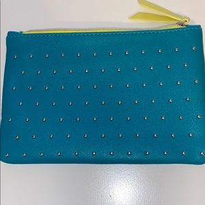 Blueish green studded Ipsy bag